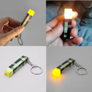 Minecraft Torch Keychain