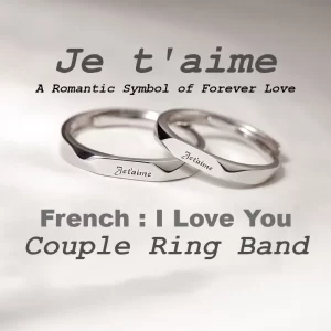 French Jetaime Couple Ring Bands