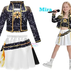 How It Sounds Like Mira Blue K-Pop Demon Hunter Huntrix Kid Costume