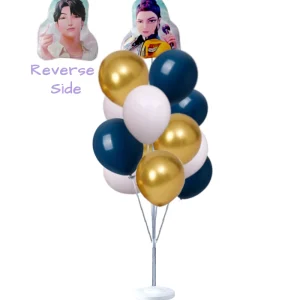 Golden Song Series: Rumi & Jinu (Midnight Gold Edition) Balloon Stand DIY Bundle