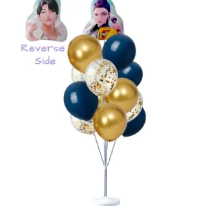 Golden Song Series: Rumi & Jinu (Midnight Gold Glitters Edition) Balloon Stand DIY Bundle