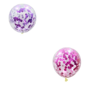 Pink / Purple Confetti 10 Inch Balloon