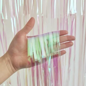 Iridescent Rainbow Tassel Birthday Backdrop