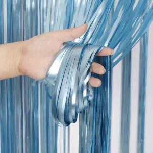 Matte Blue Tassel Birthday Backdrop