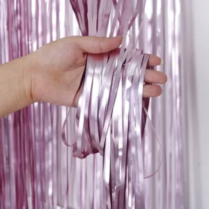 Matte Pink Tassel Birthday Backdrop